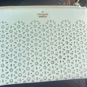 Kate Spade Mint Green Perforated Wristlet